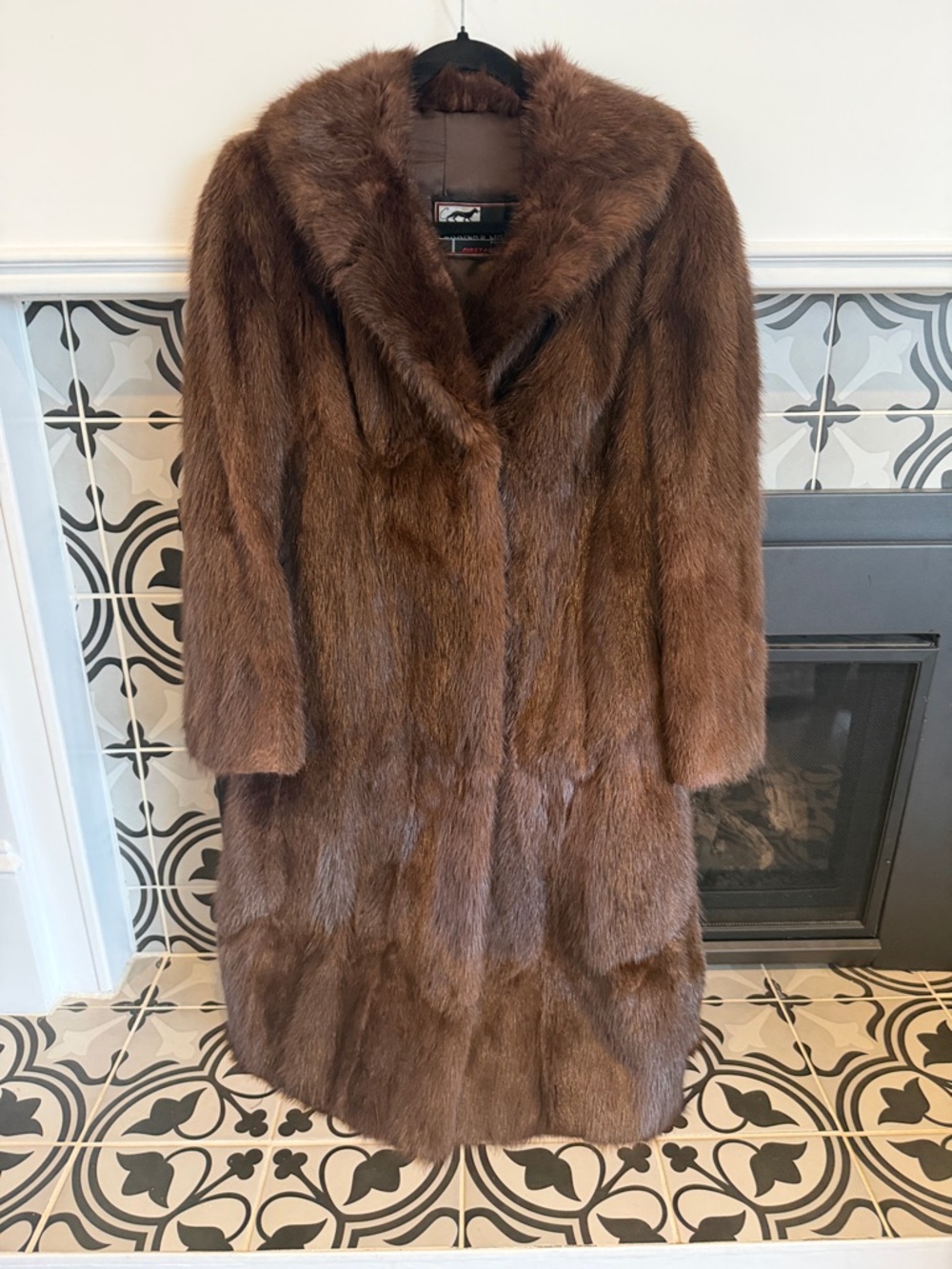 Classic Brown Full-Length Fur Coat